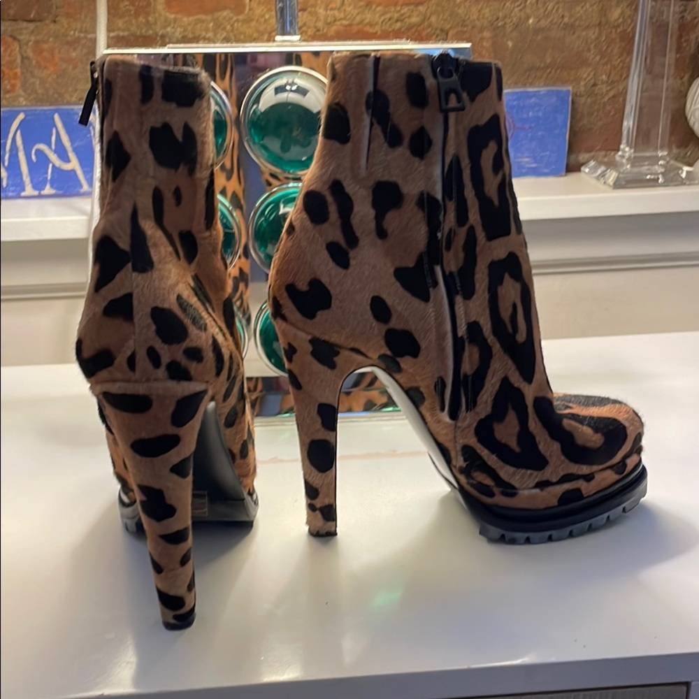 Leopard Print Ankle Boots, wonderful condition, wear once.